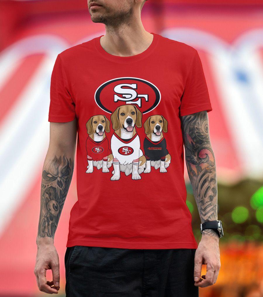 San Francisco 49ers Beagle Trio T-Shirt