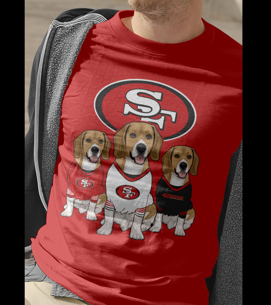 San Francisco 49ers Beagle Trio T-Shirt