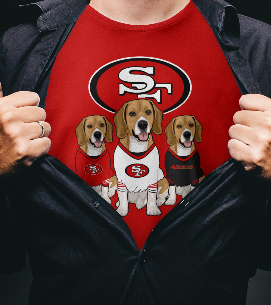 San Francisco 49ers Beagle Trio T-Shirt