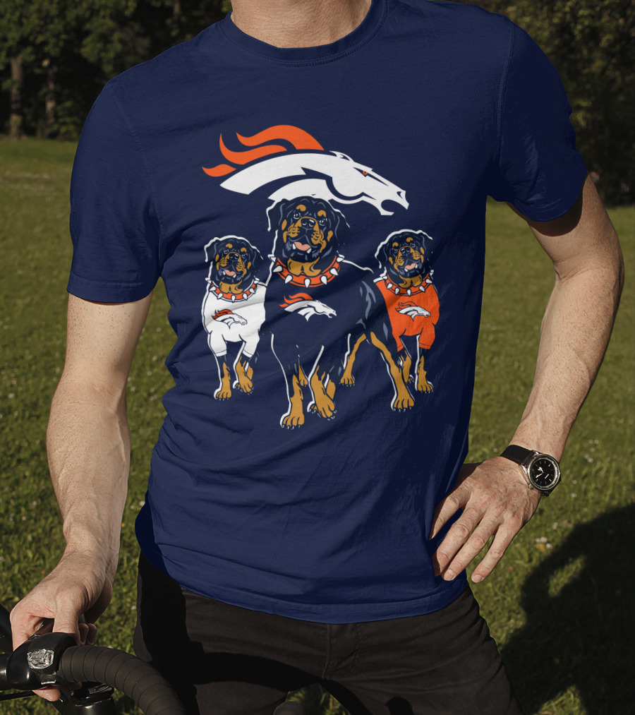 Rottweiler Dogs Denver Broncos T-Shirt