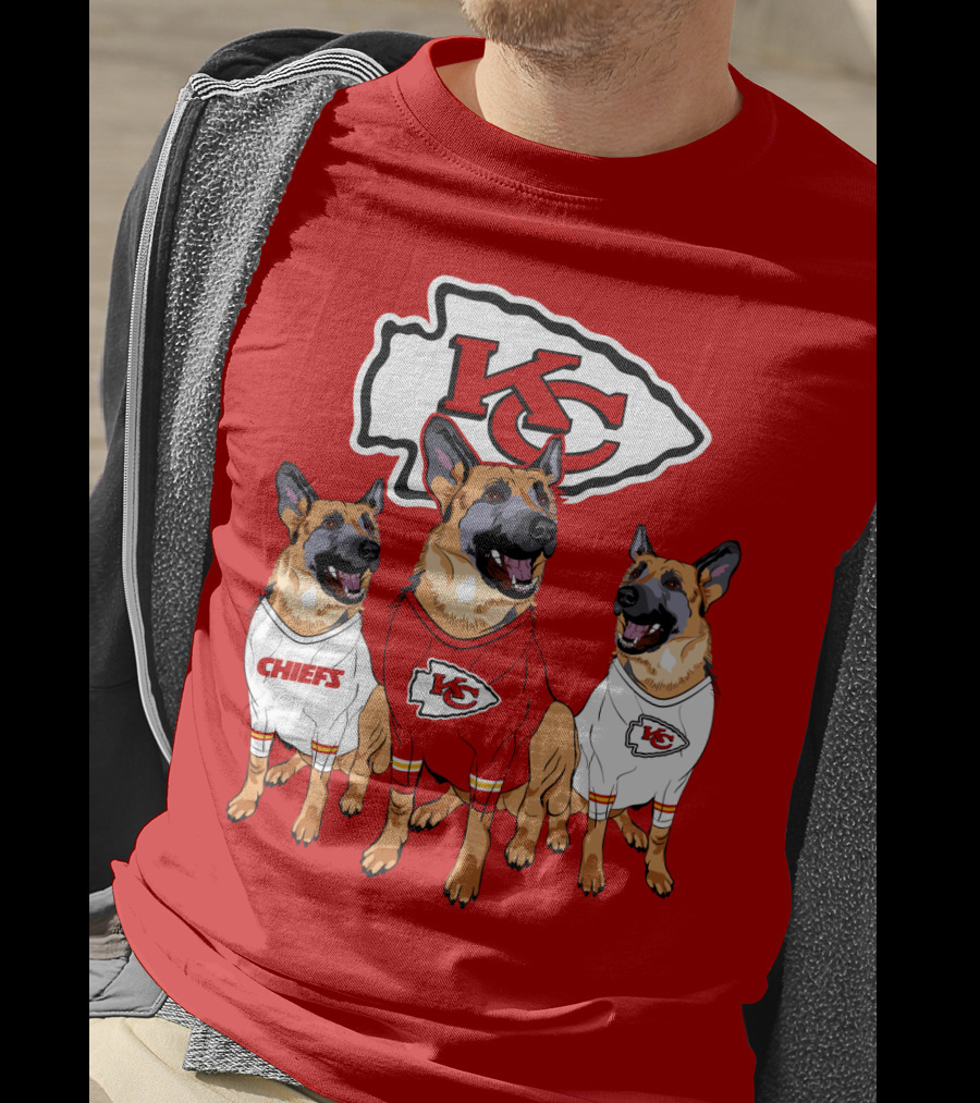 Kansas City Chiefs  German Shepherd T-Shirt
