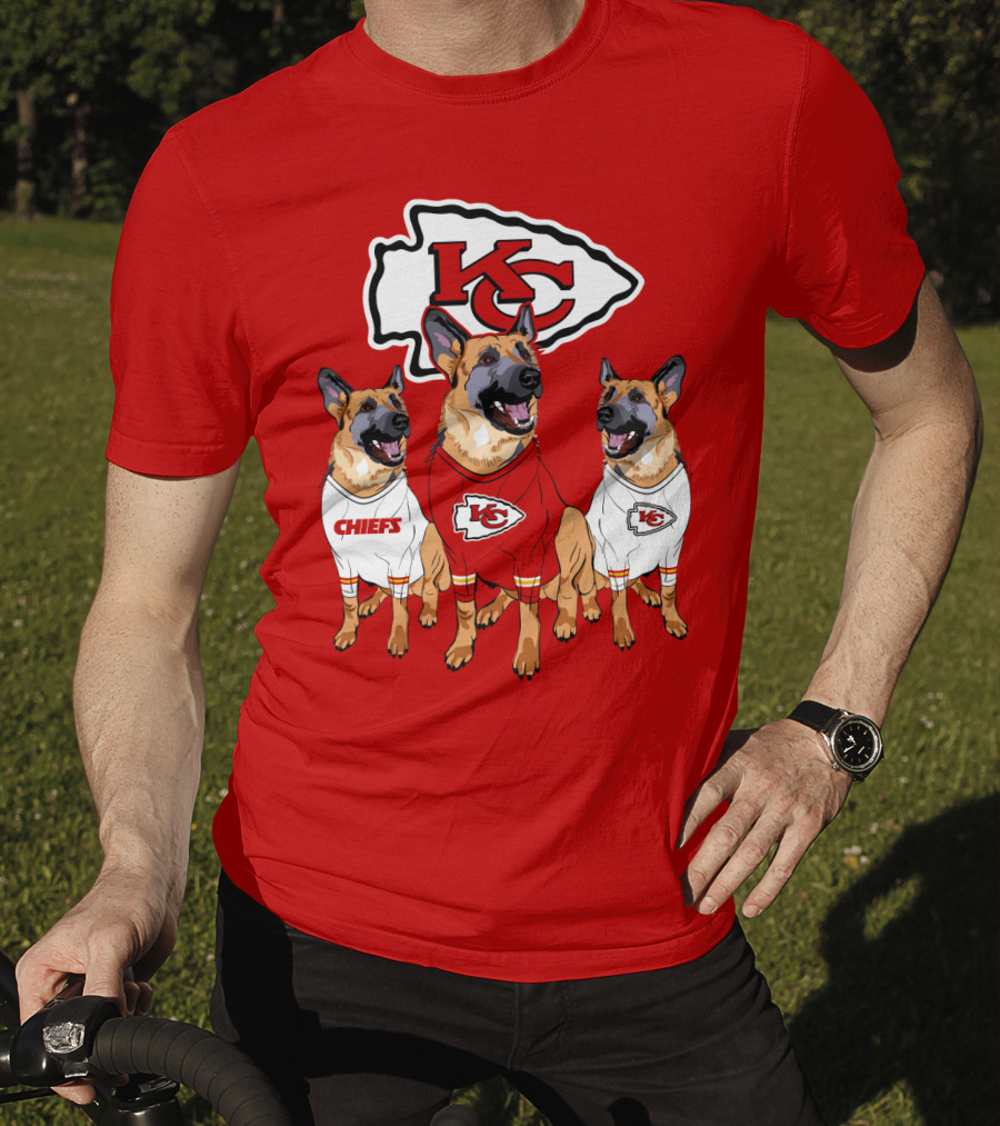 Kansas City Chiefs  German Shepherd T-Shirt