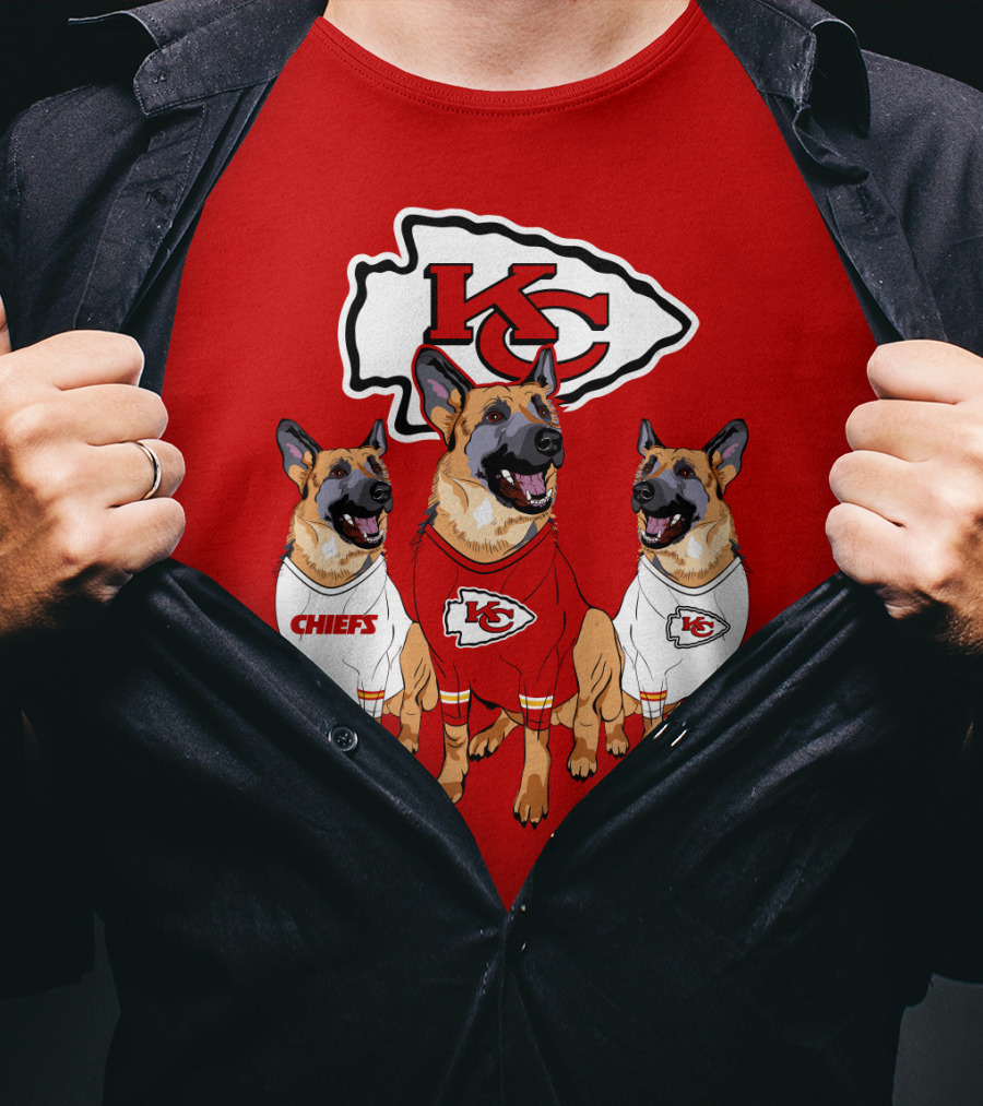 Kansas City Chiefs  German Shepherd T-Shirt