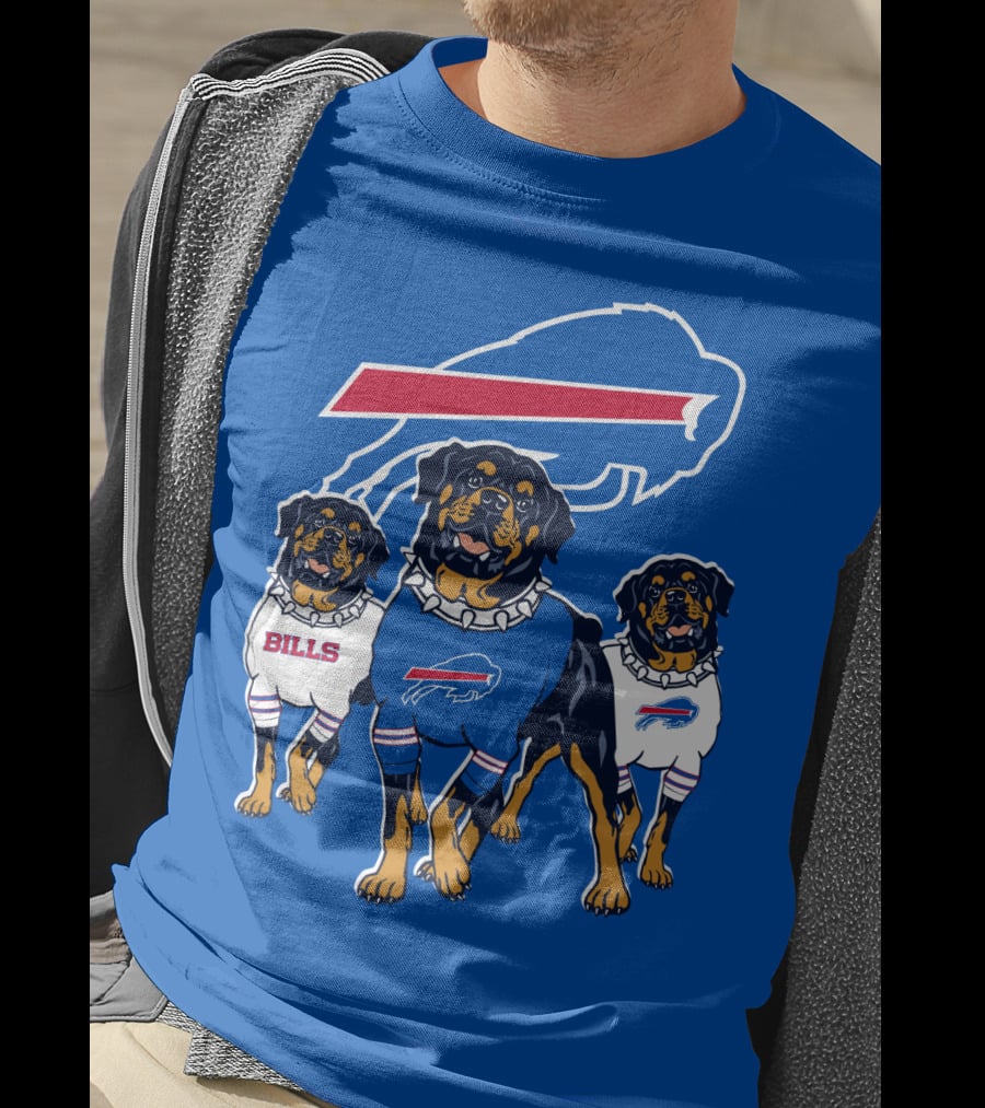 Buffalo Bills Rottweiler Trio Blue Spirit T-Shirt