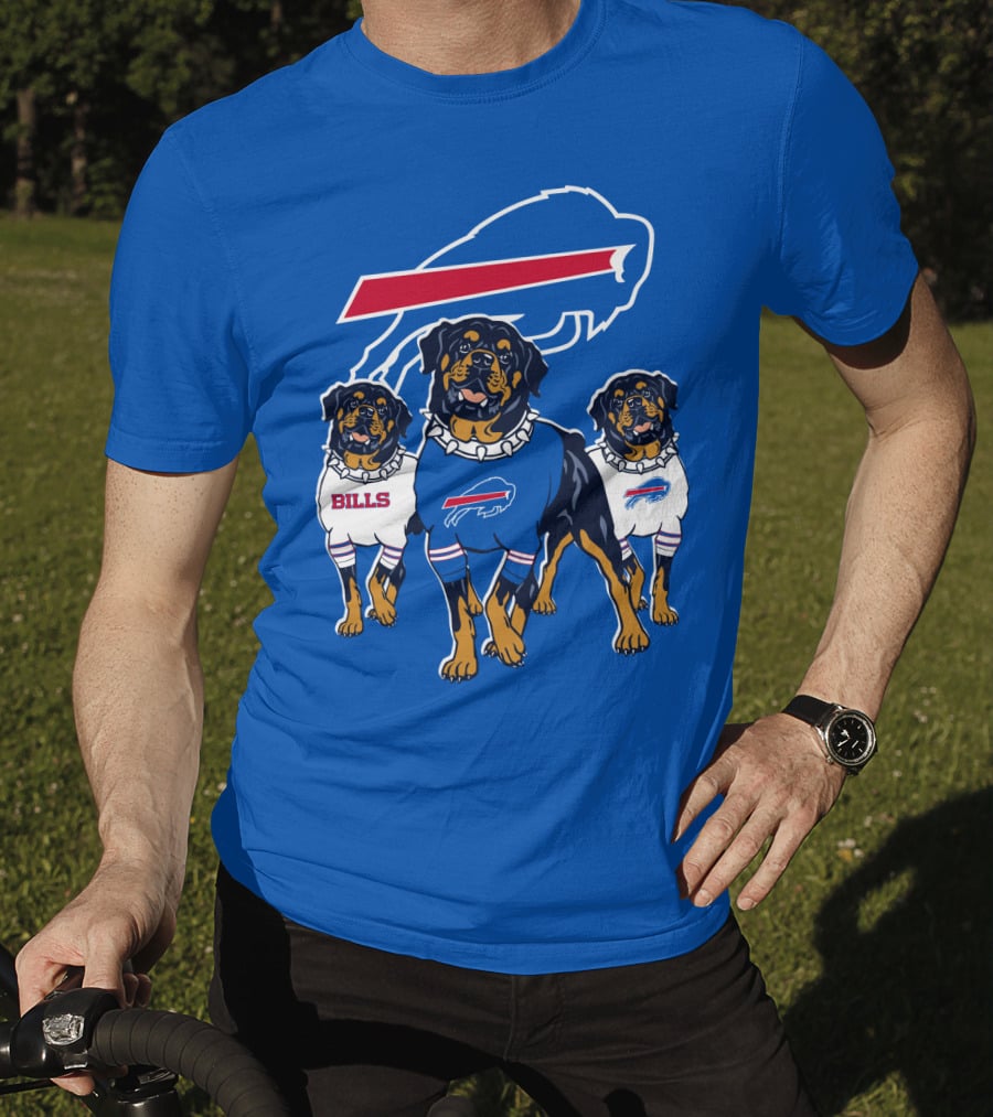 Buffalo Bills Rottweiler Trio Blue Spirit T-Shirt