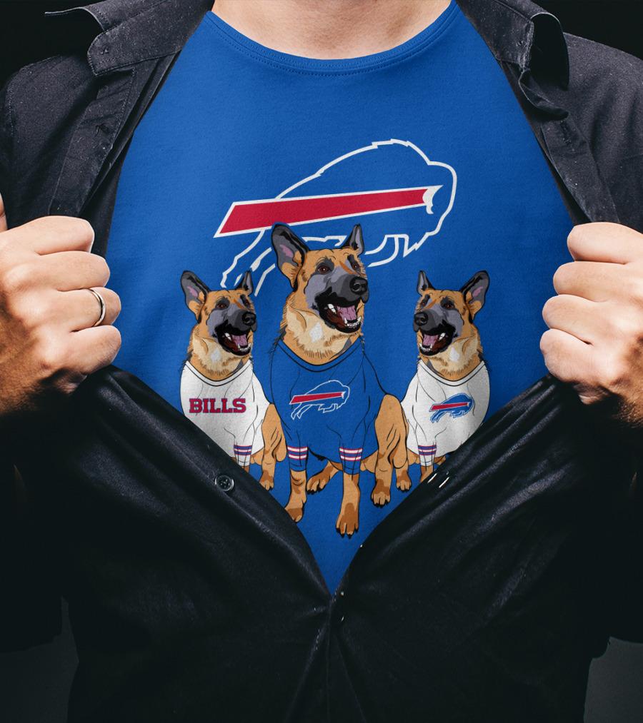 Buffalo Bills German Shepherd Trio T-Shirt