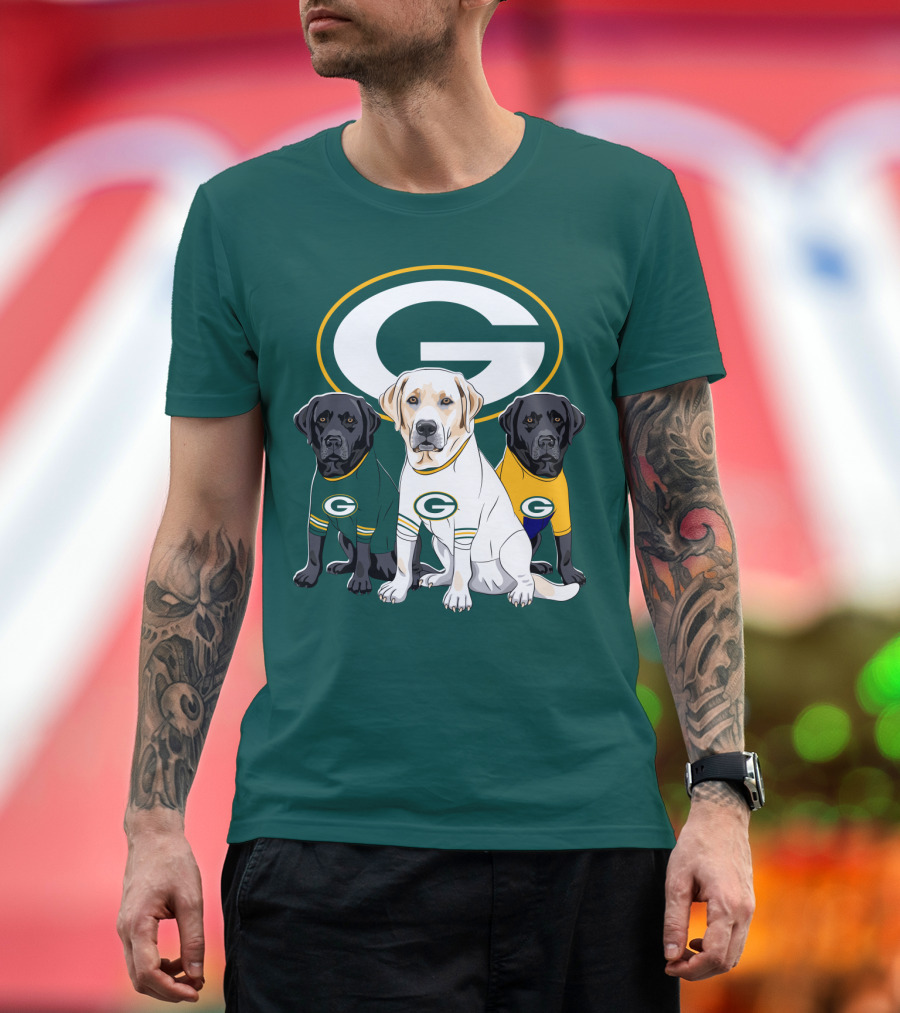 Green Bay Packers Labrador Retriever Trio T-Shirt