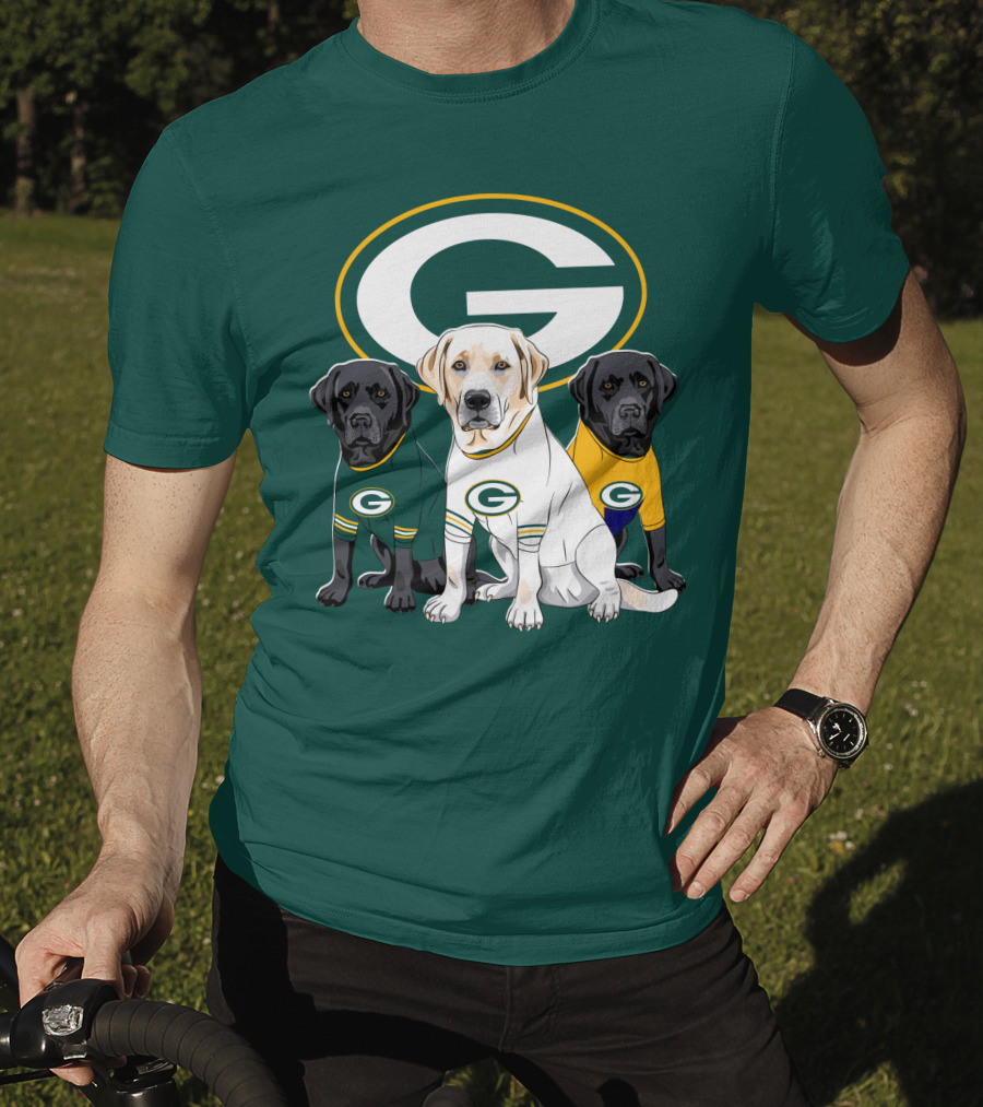 Green Bay Packers Labrador Retriever Trio T-Shirt
