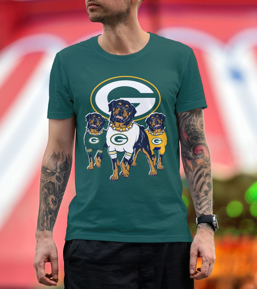 Green Bay Packers Rottweiler T-Shirt