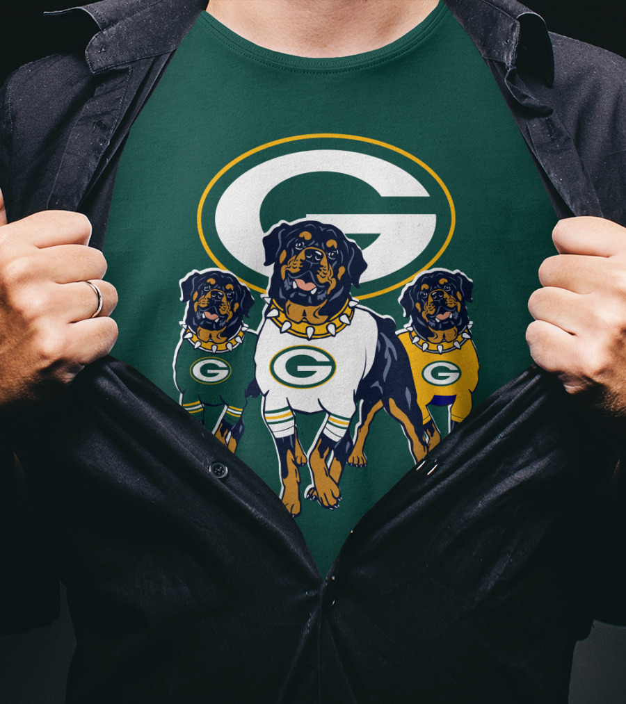 Green Bay Packers Rottweiler T-Shirt