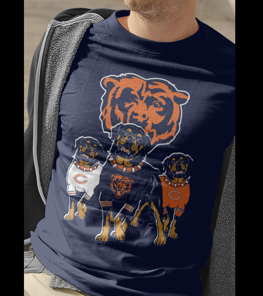 Chicago Bears Rottweiler Dog T-Shirt