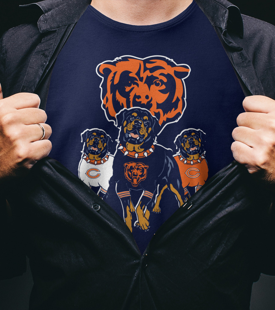 Chicago Bears Rottweiler Dog T-Shirt