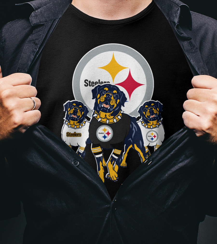 Steelers Rottweiler Trio T-Shirt