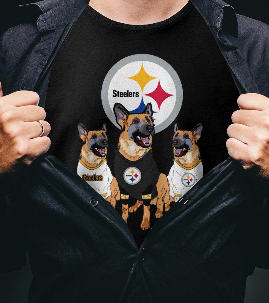Steelers German Shepherd Trio T-Shirt