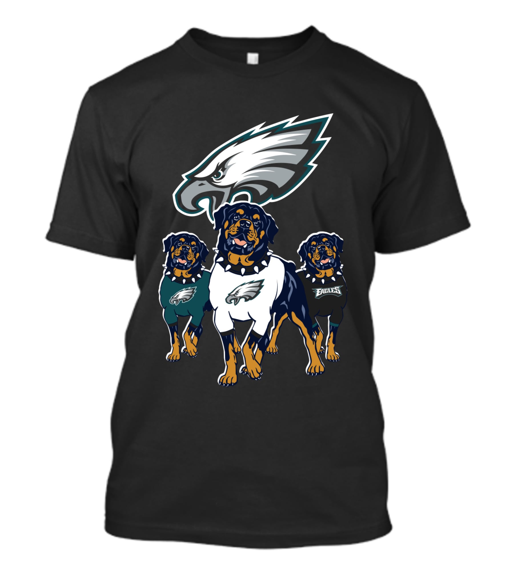 Philadelphia Eagles Rottweiler Trio T-Shirt