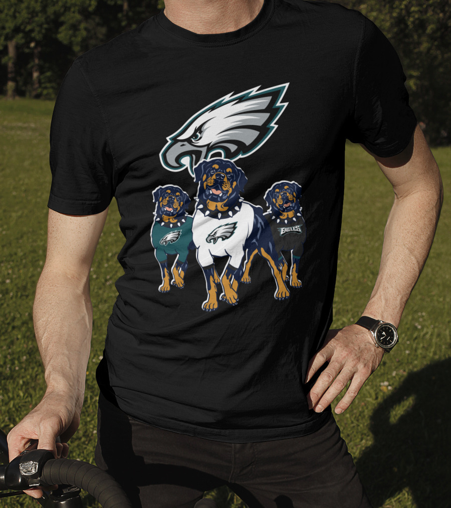 Philadelphia Eagles Rottweiler Trio T-Shirt