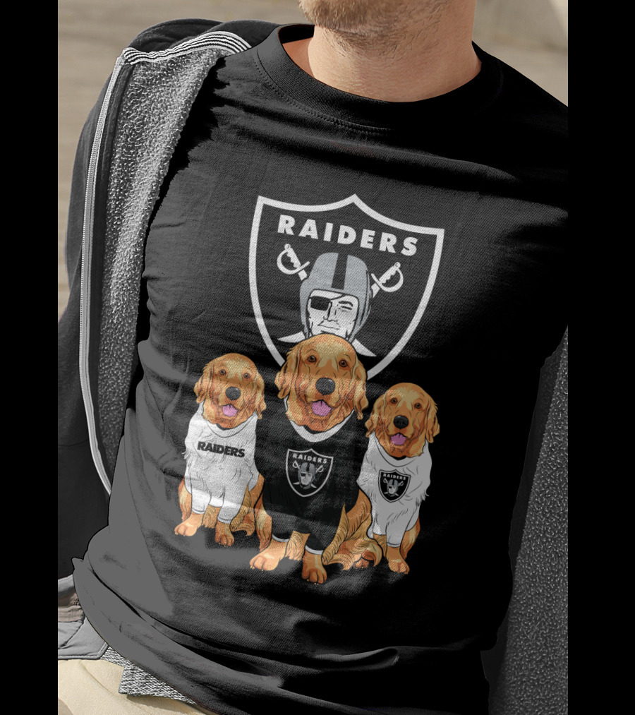 Las Vegas Raiders Golden Retrievers T-Shirt