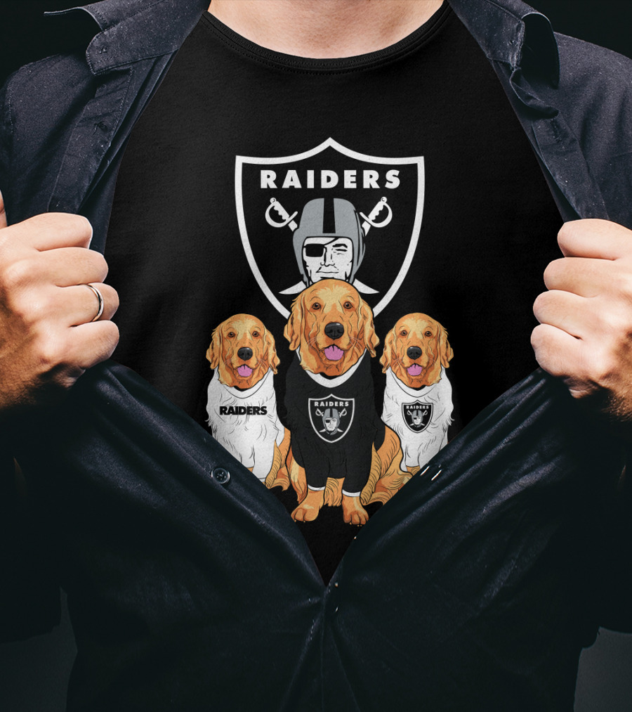 Las Vegas Raiders Golden Retrievers T-Shirt