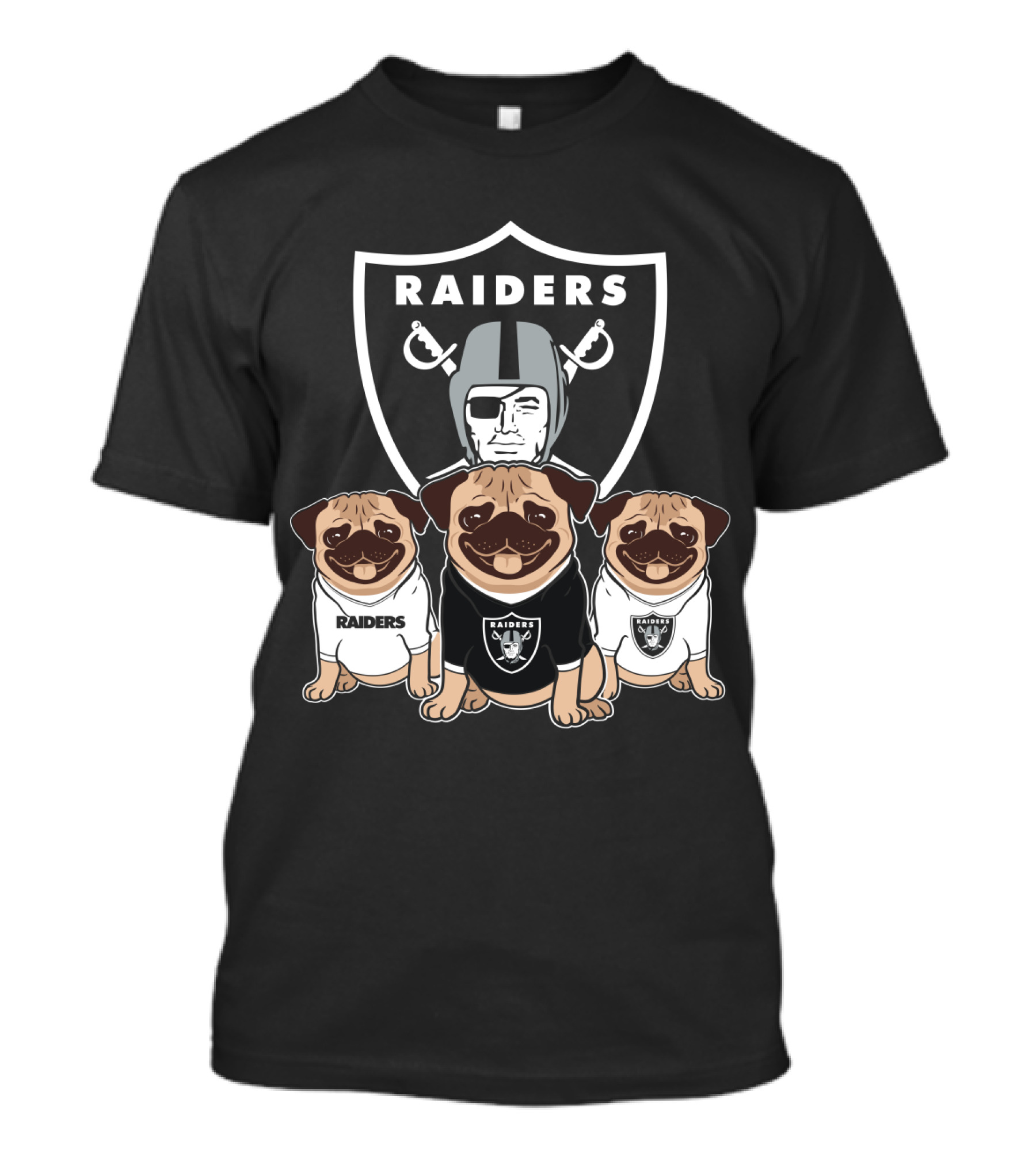 Las Vegas Raiders Pug In Team Gear T-Shirt