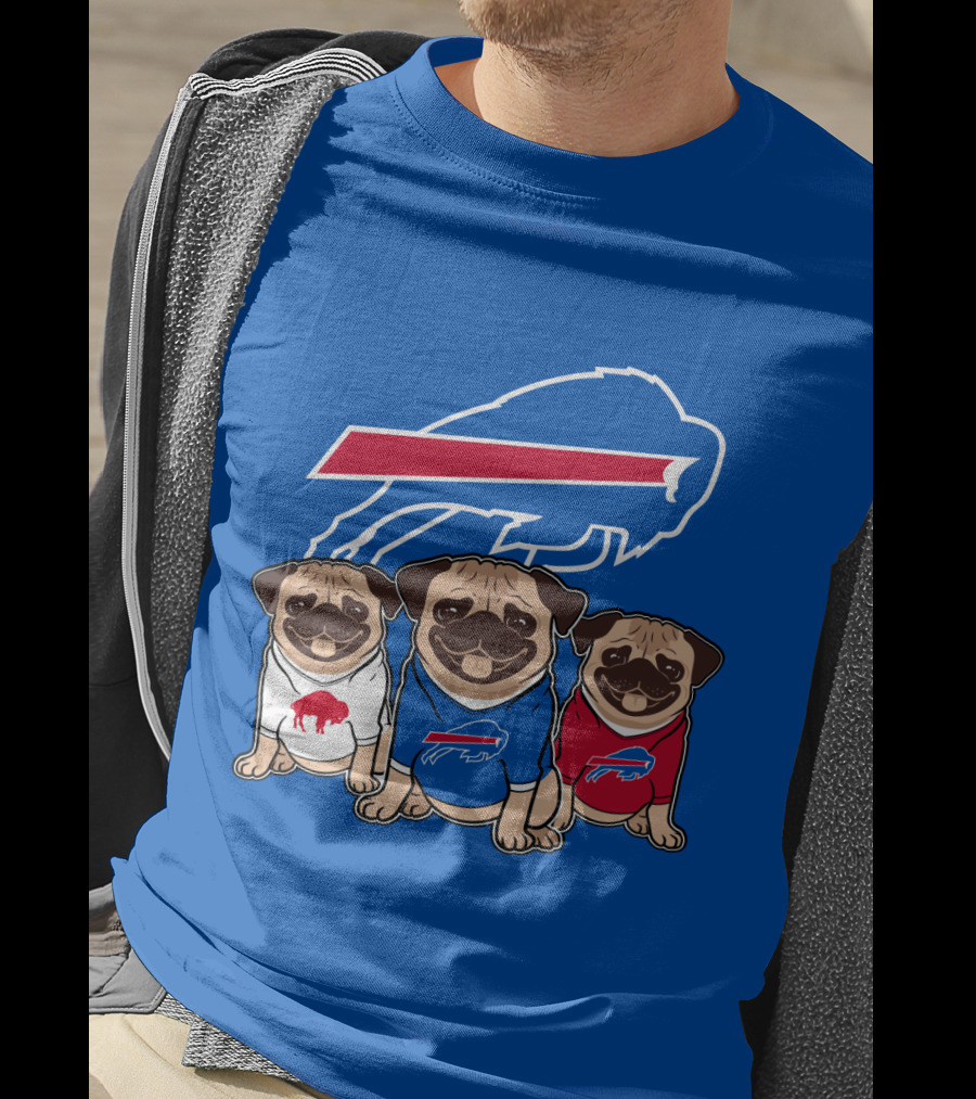Buffalo Bills Pug Trio T-Shirt