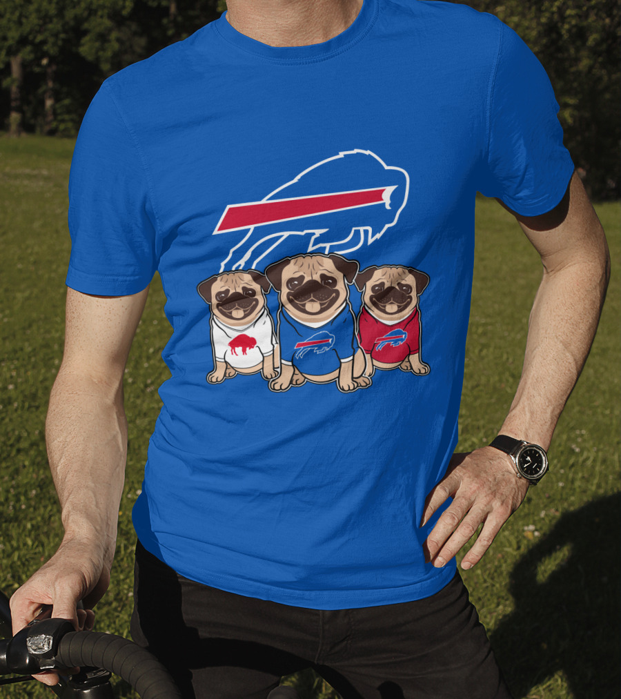 Buffalo Bills Pug Trio T-Shirt