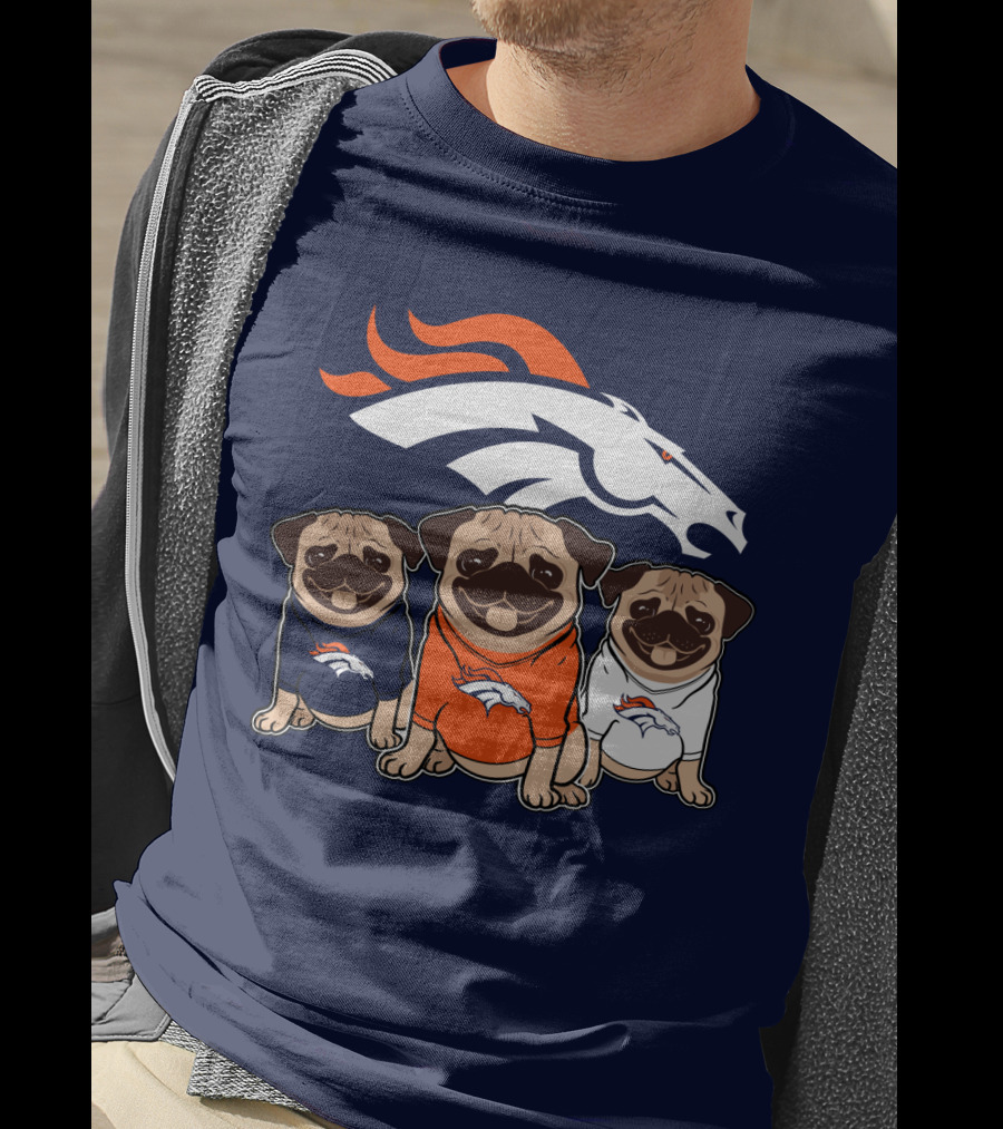 Pug Broncos Trio T-Shirt