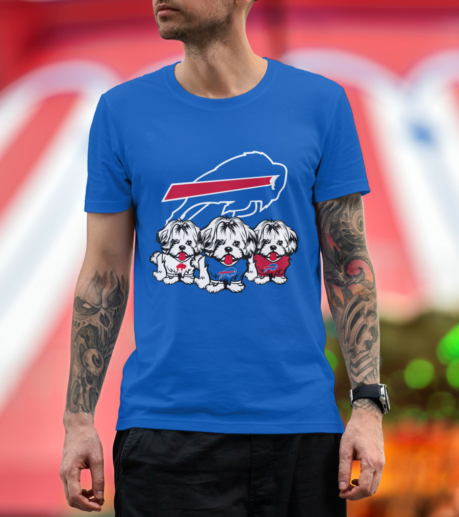 Buffalo Bills Shih Tzu Trio T-Shirt