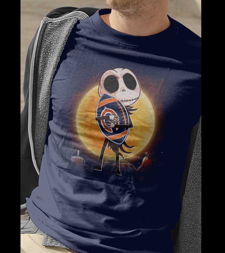 Jack Holding Bears Football In Moonlight T-Shirt
