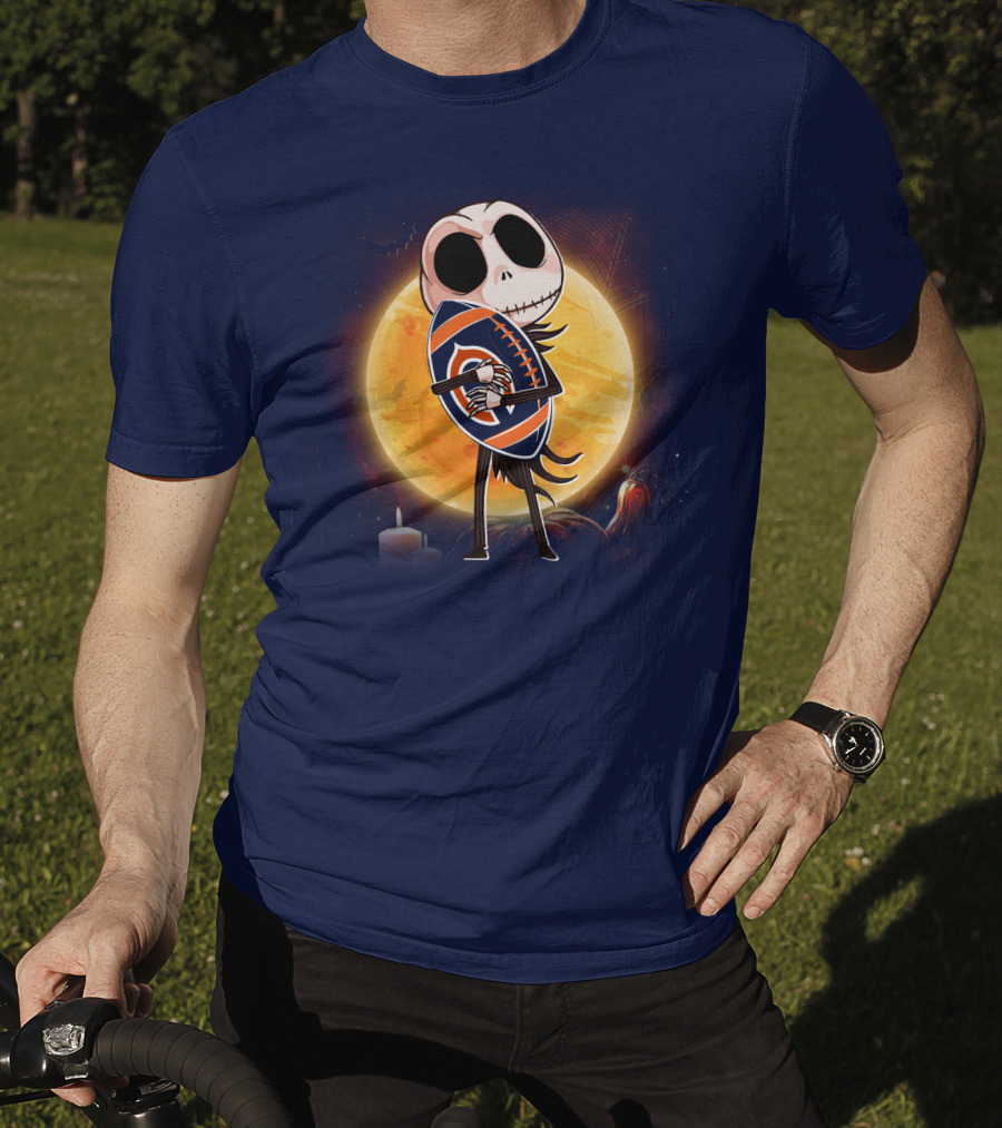 Jack Holding Bears Football In Moonlight T-Shirt