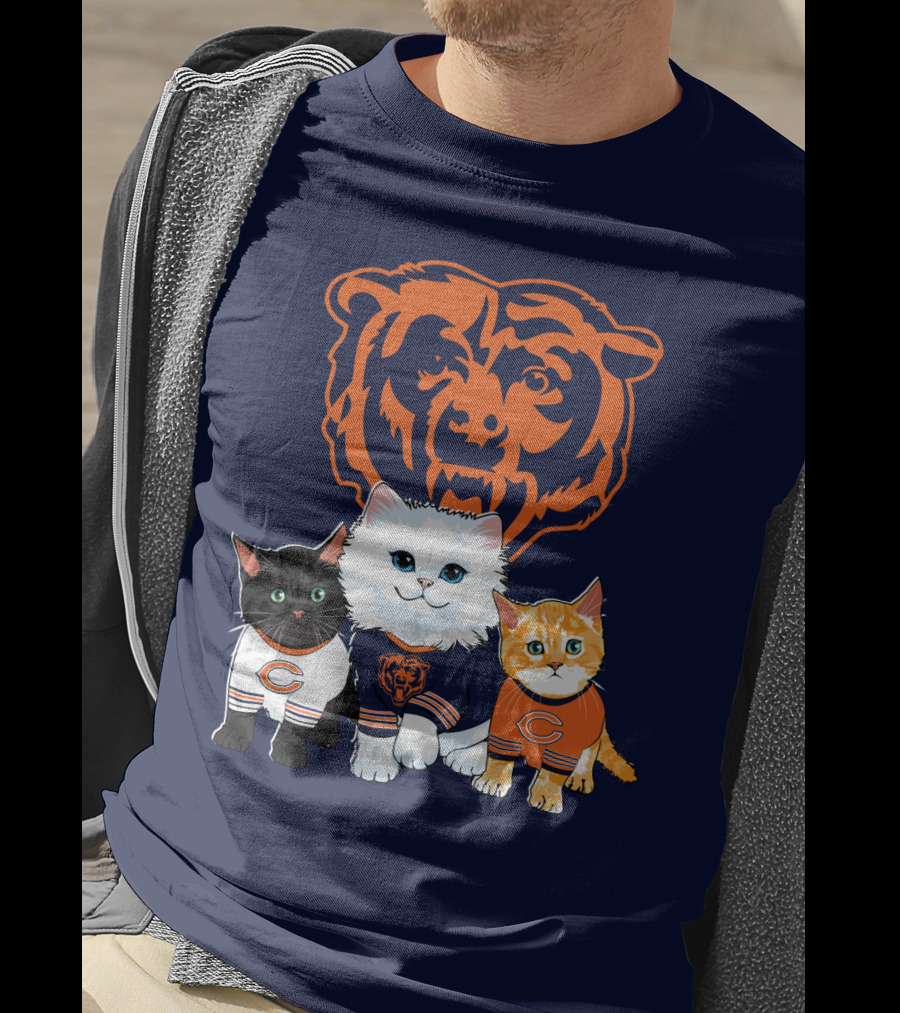 Chicago Bears Cat Trio T-Shirt