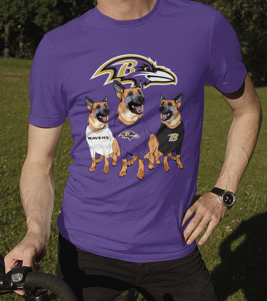 Ravens German Shepherd Trio T-Shirt