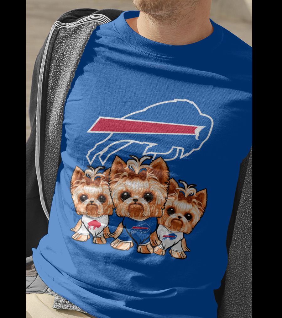 Buffalo Bills Yorkshire Terrier With Team T-Shirt