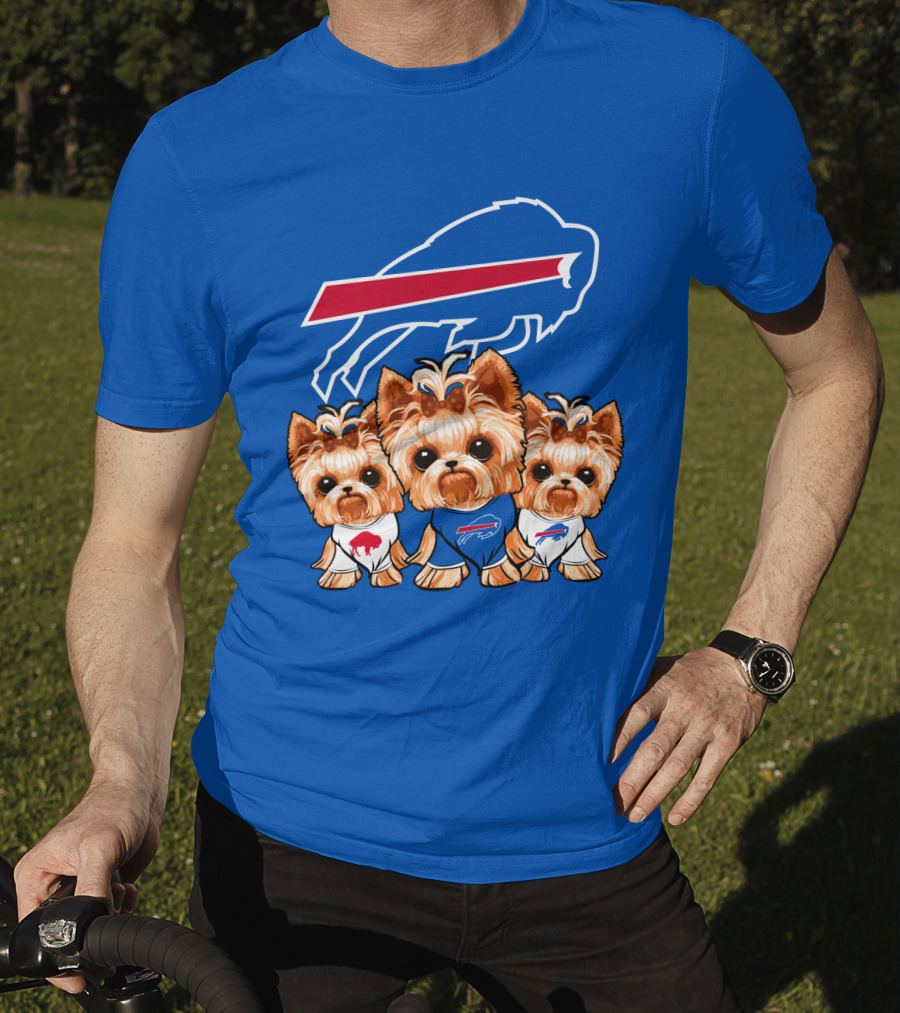 Buffalo Bills Yorkshire Terrier With Team T-Shirt