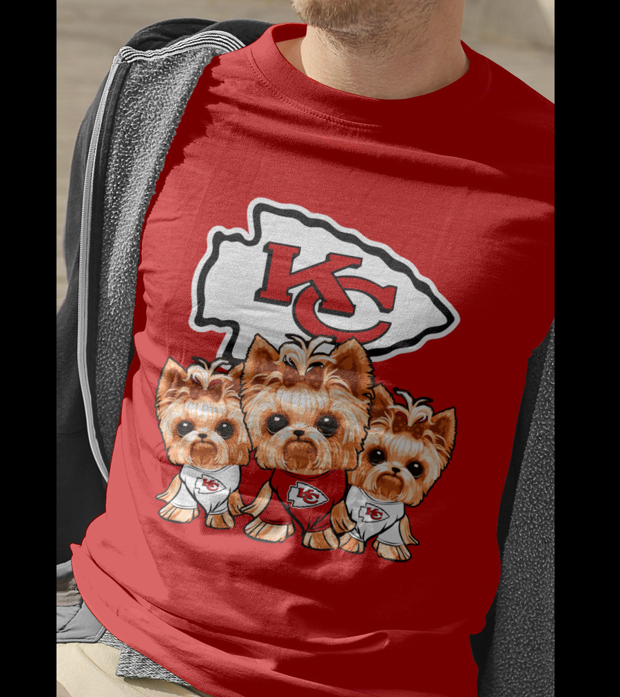 Kansas City Chiefs Yorkshire Terrier T-Shirt