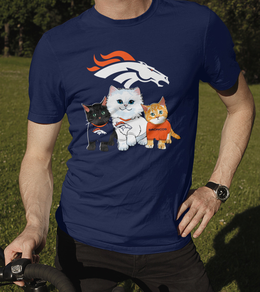 Denver Broncos Cat Trio T-Shirt