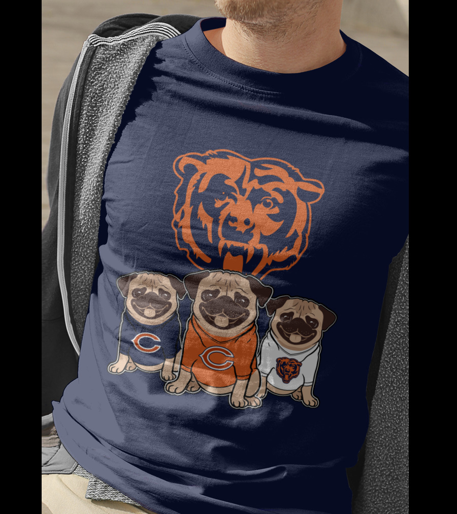 Chicago Bears Pugs T-Shirt