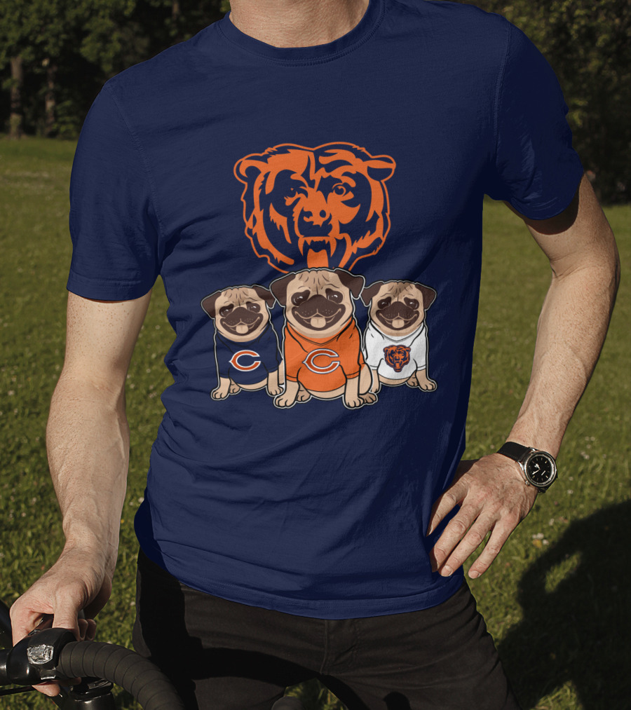 Chicago Bears Pugs T-Shirt