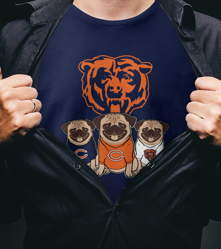 Chicago Bears Pugs T-Shirt