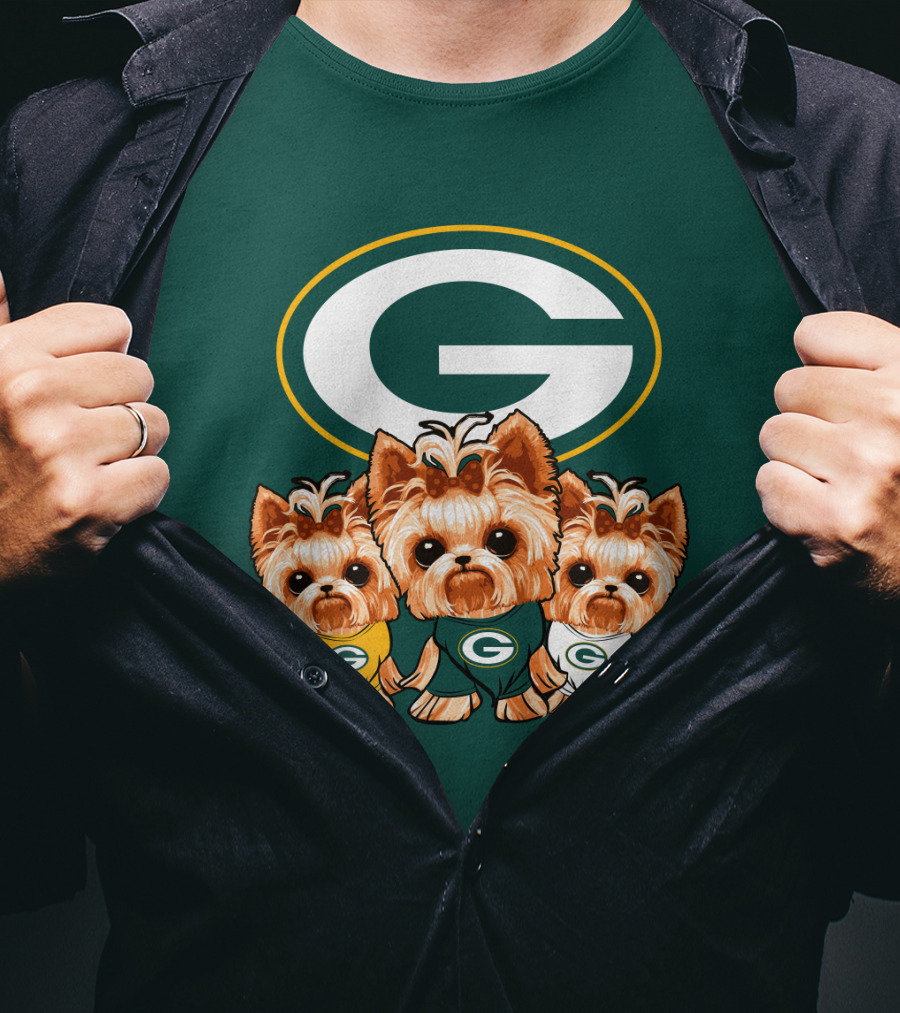 Green Bay Packers Yorkie Trio T-Shirt