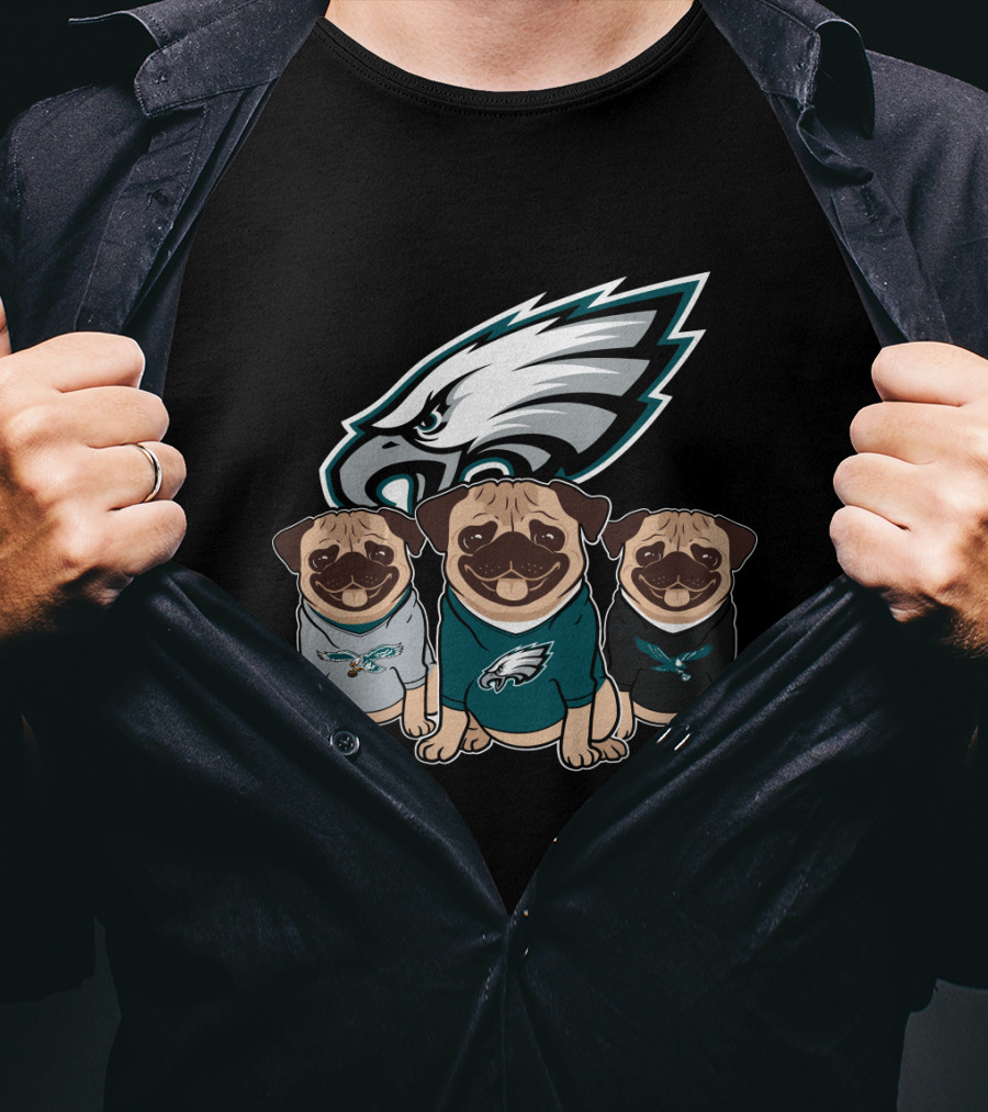Philadelphia Eagles Pugs T-Shirt