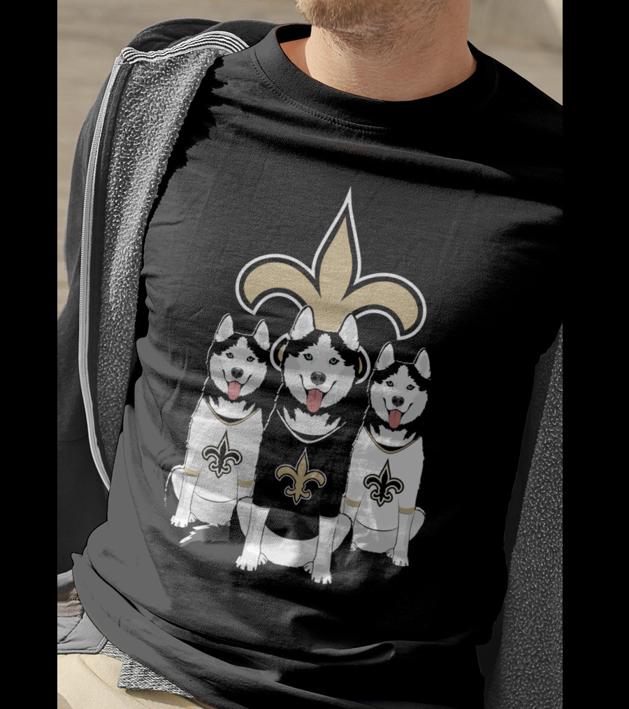 New Orleans Saints Fleur-De-Lis Huskies T-Shirt