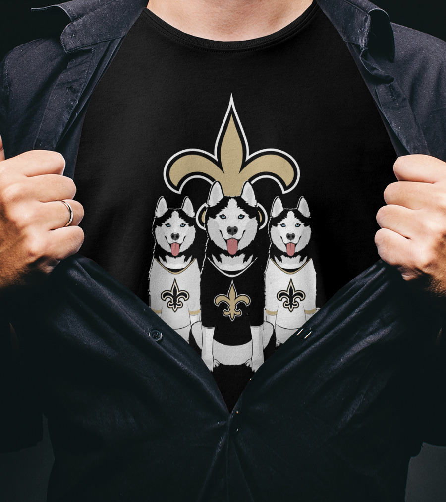 New Orleans Saints Fleur-De-Lis Huskies T-Shirt