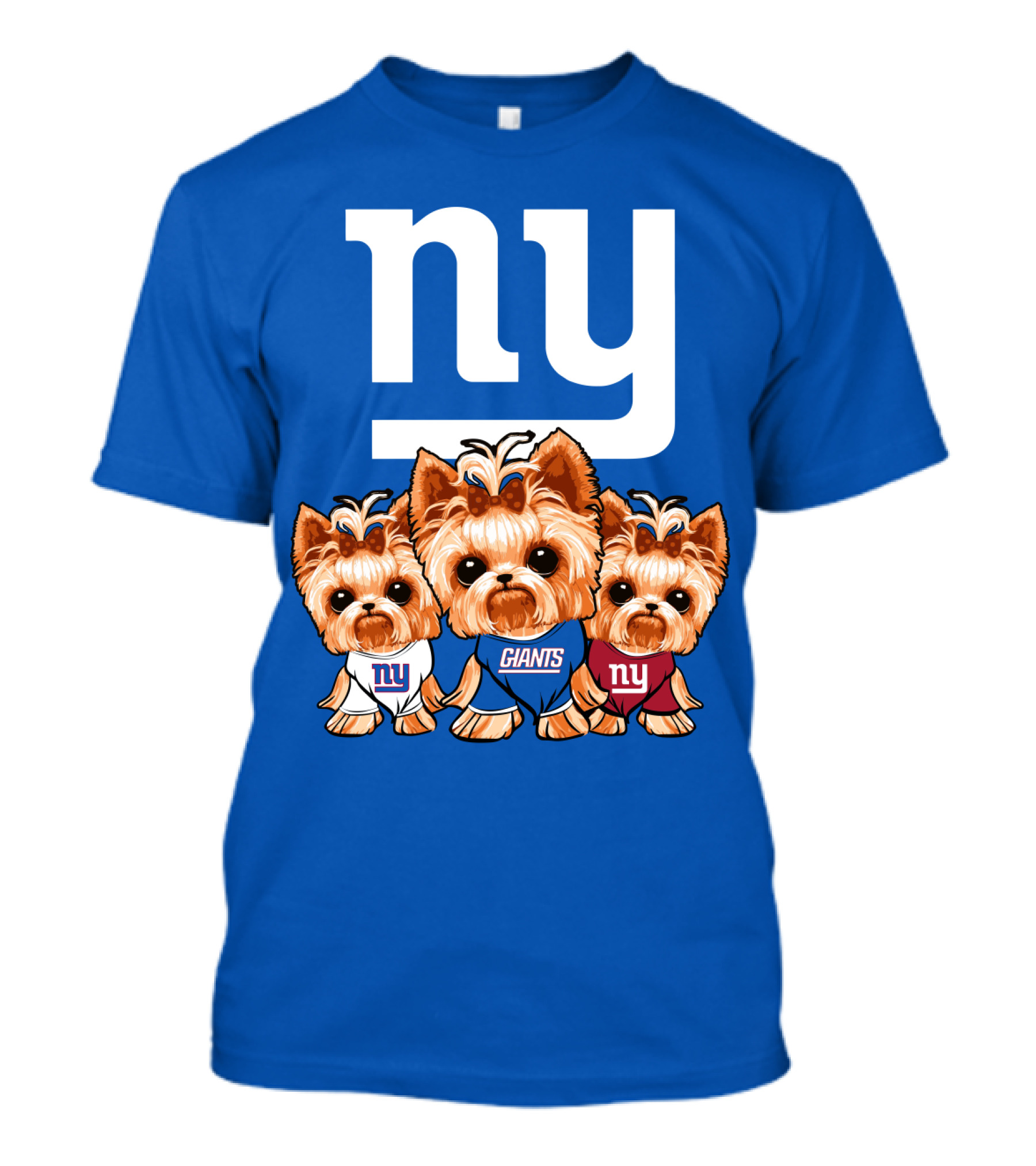 New York Giants Yorkshire Terrier T-Shirt