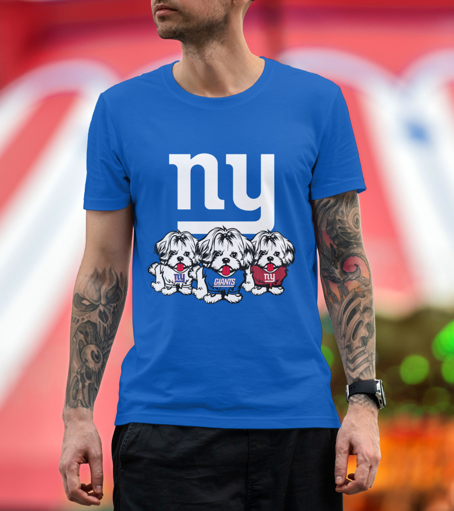 New York Giants Shih Tzu T-Shirt