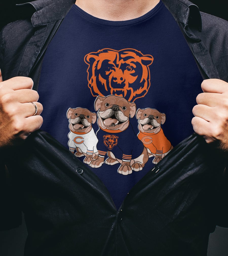 Chicago Bears Bulldog Trio T-Shirt