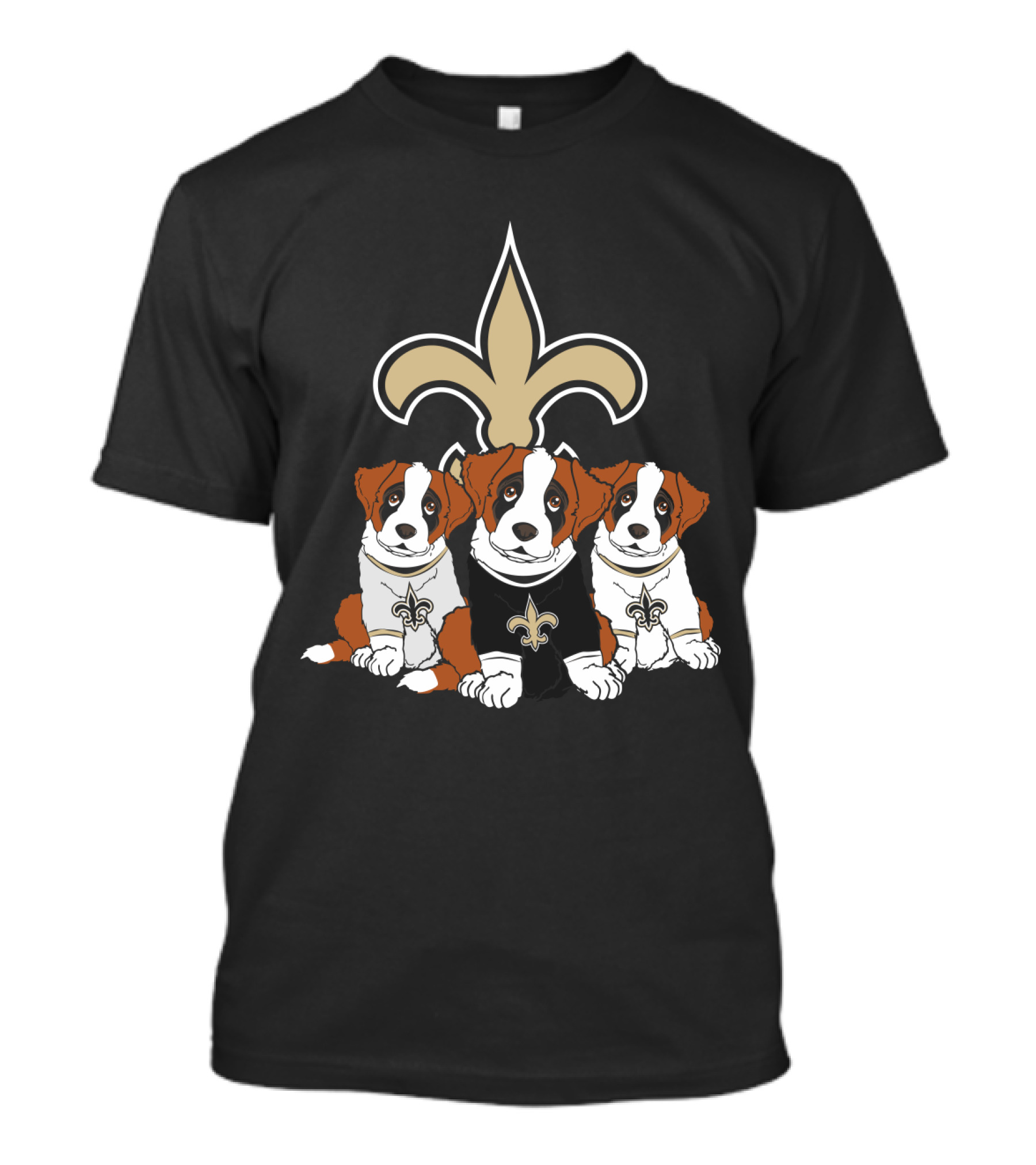 New Orleans Saints Puppy Trio T-Shirt