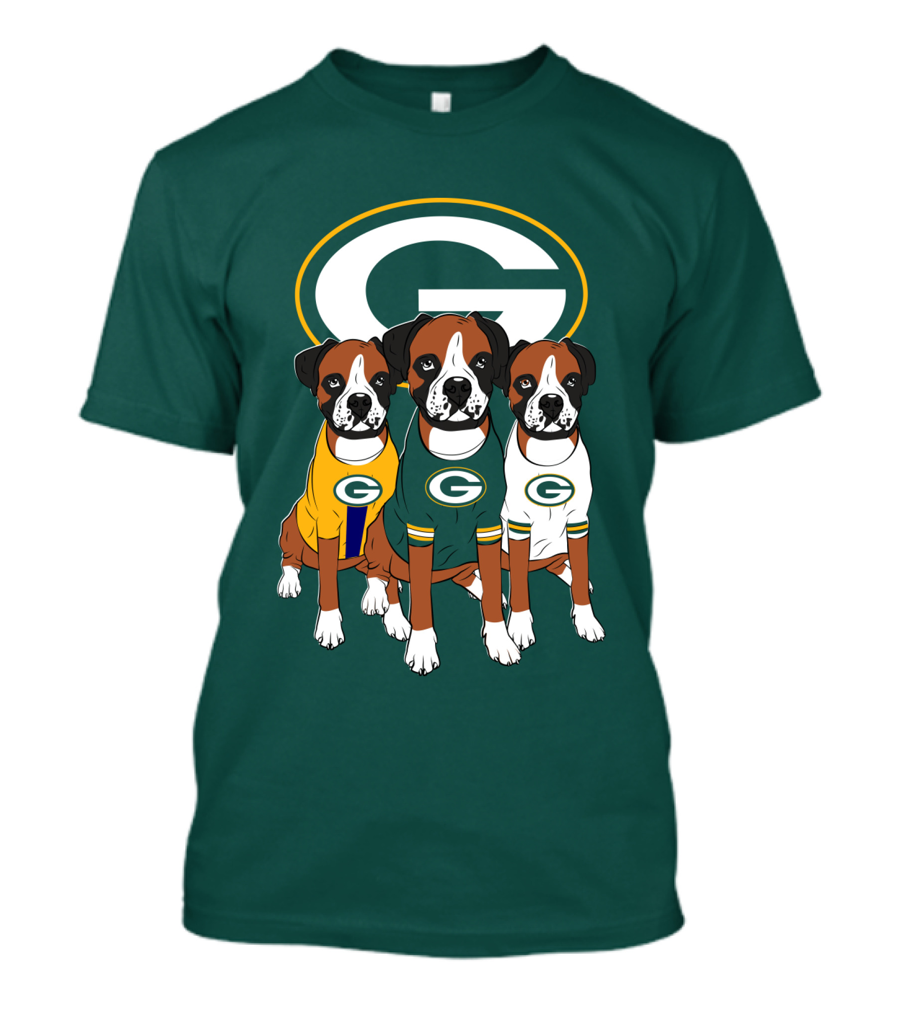 Green Bay Packers Boxer Trio T-Shirt