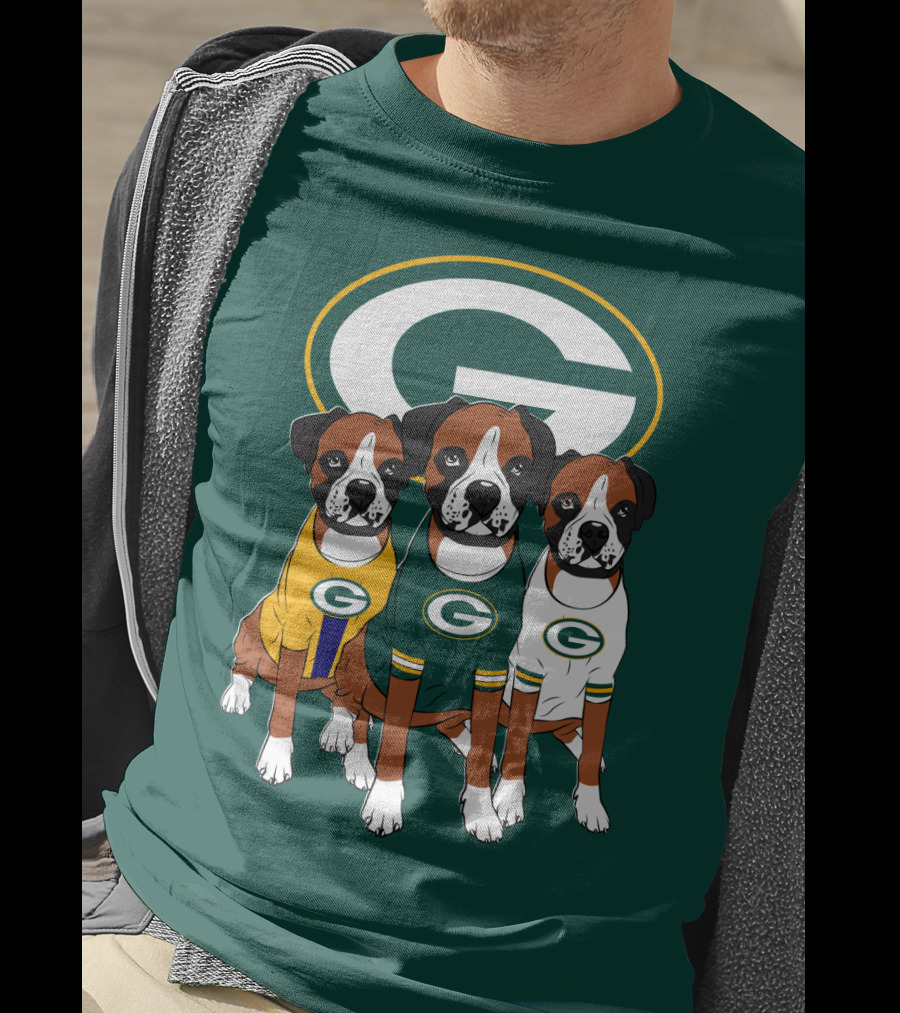 Green Bay Packers Boxer Trio T-Shirt