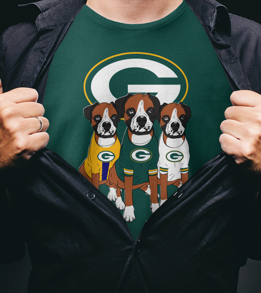 Green Bay Packers Boxer Trio T-Shirt