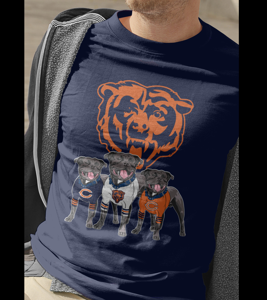 Chicago Bears Pitbull Lovers Football Team Spirit T-Shirt